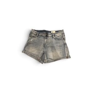 Cosmic Blue Love Womens Light Wash Cuffed Denim Jean Shorts 14W Pre-owned